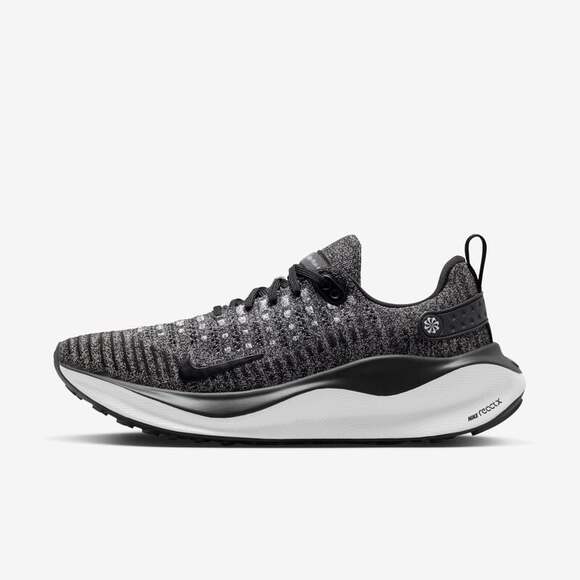 Nike US 9 Womens Oreo Black/Black-White InfinityRN 4 Low Top Running Sneaker - Picture 2 of 14